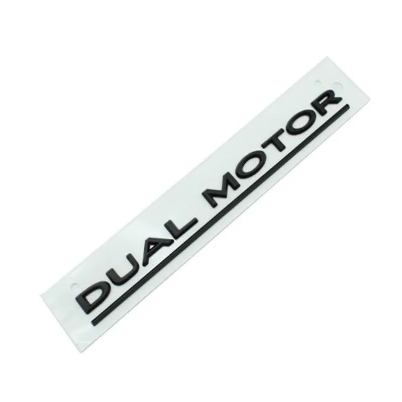 ABS plastic performance badge sticker for Tesla Model 3 bumper in multiple colour options.