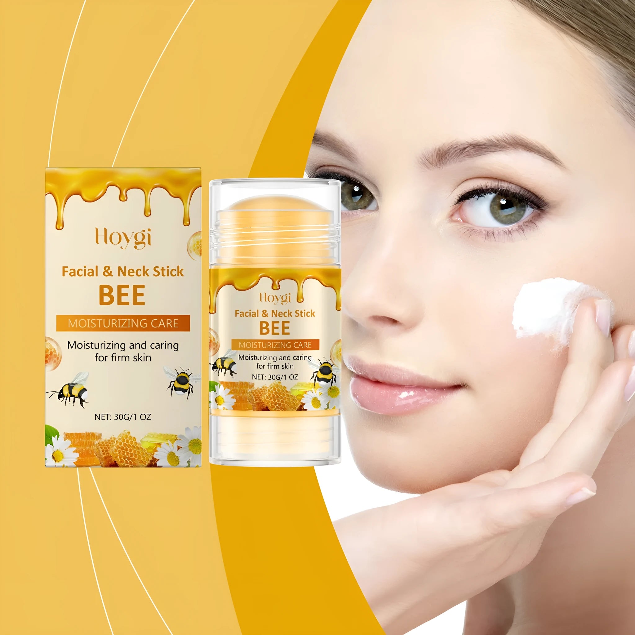 30g moisturising facial essence stick with twist-up base shown on a neutral background.