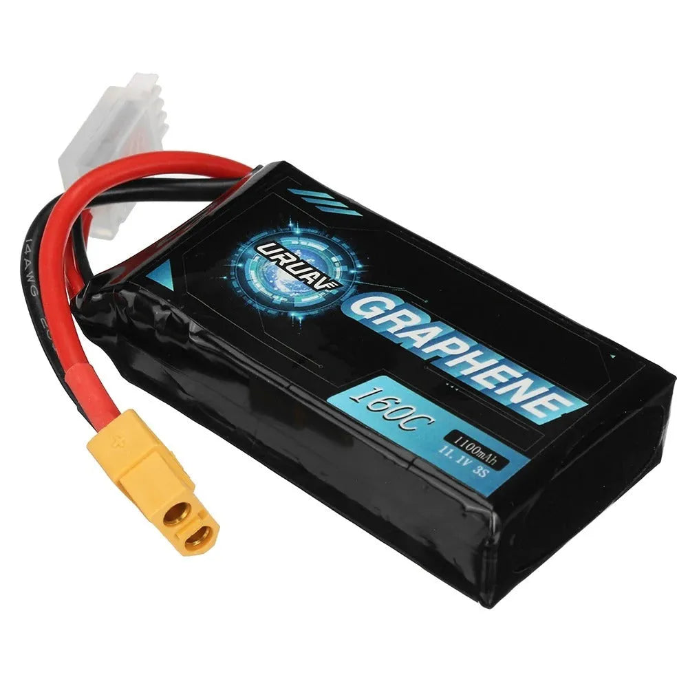 7.4V 1200mAh lithium polymer RC battery with compact rectangular design