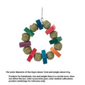Hamster toy with Totoro-shaped rings, straw balls, and applewood molar rods for small pets
