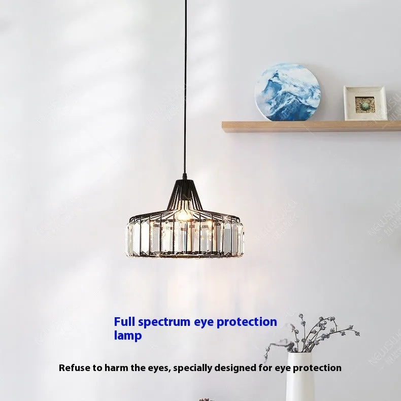 Modern crystal chandelier drop light in gold finish with LED colour change settings