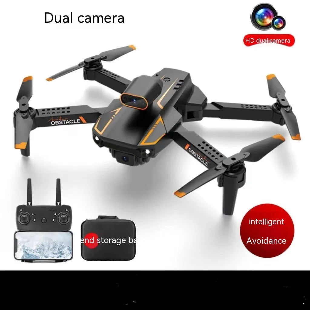 S91 folding obstacle avoidance HD drone in Matte Black with expanded arms and camera