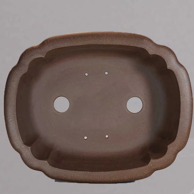 Purple sand handmade rectangular antique flower pot for desktop plants
