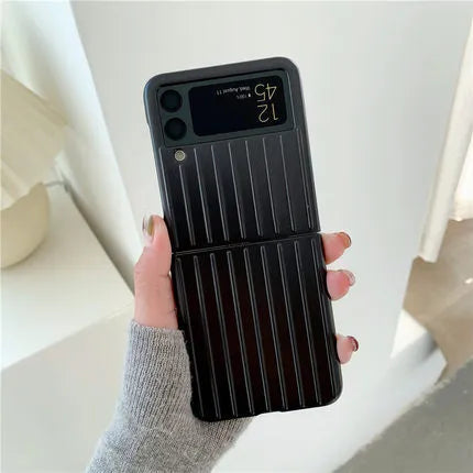 Ultra-thin flip phone case for Samsung Z Flip3 in seven solid colours on a table.