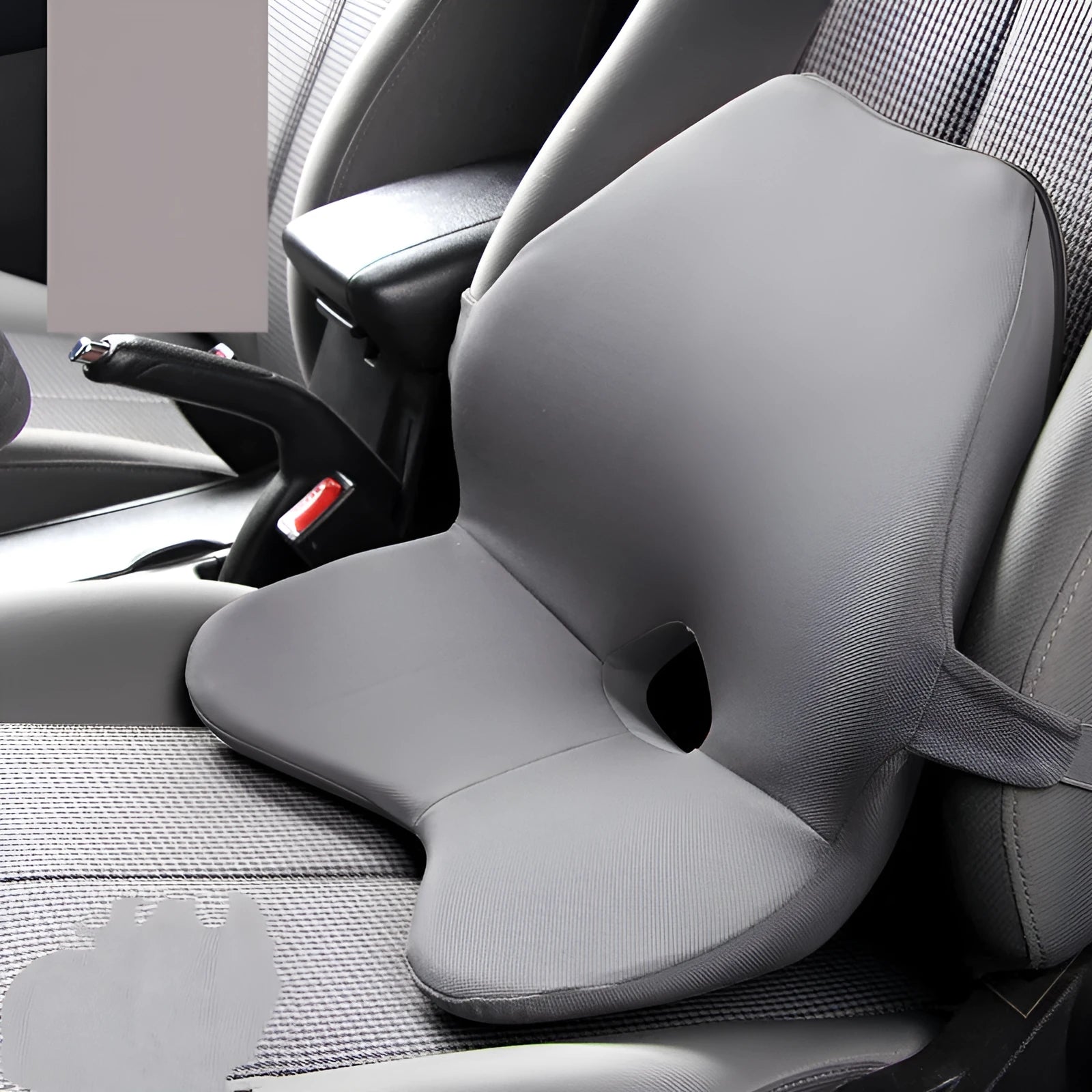 Car memory foam waist support cushion shown in available colour options