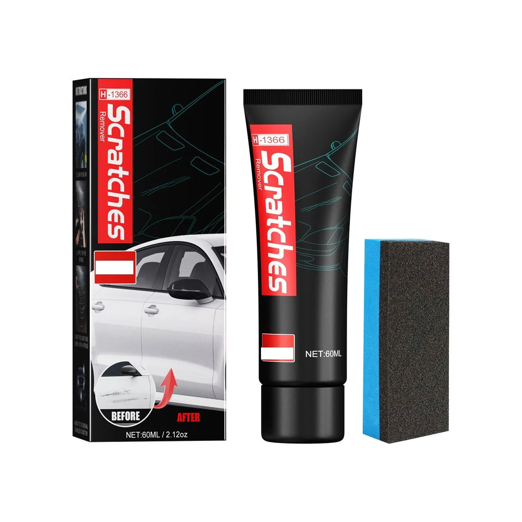 Automotive scratch repair cream in 60ml and 100ml containers for paint cleaning