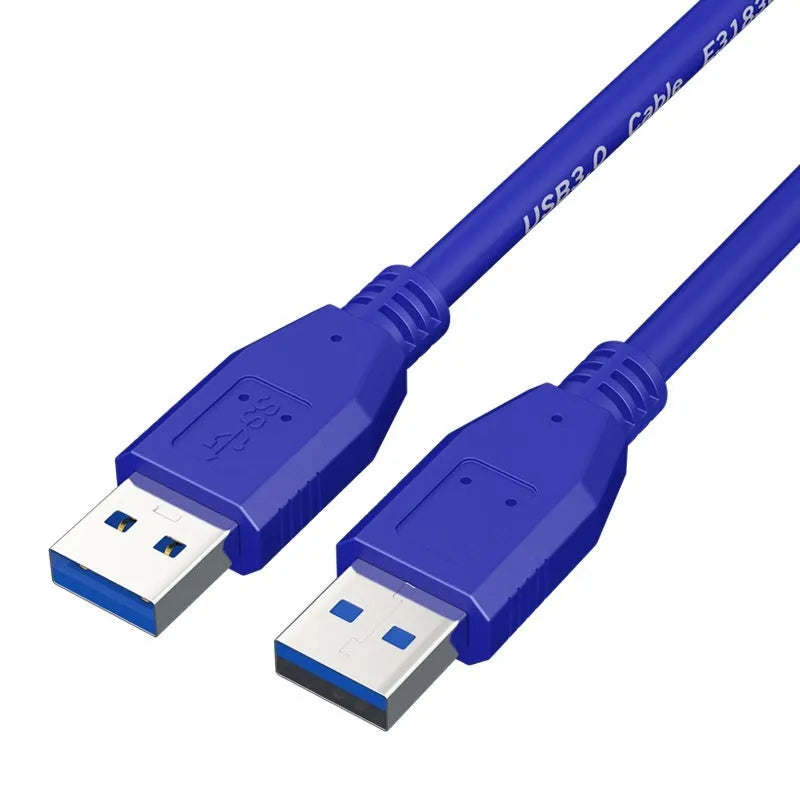 USB 3.0 A male to A male data cable for external hard drive connection.