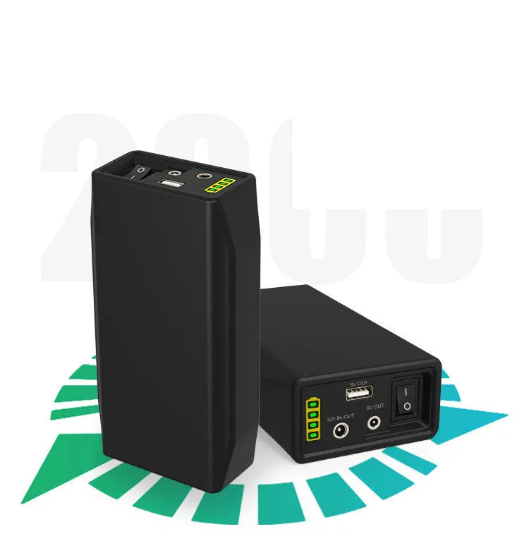 LF4100 black lithium iron phosphate portable battery pack with charger and DC cables