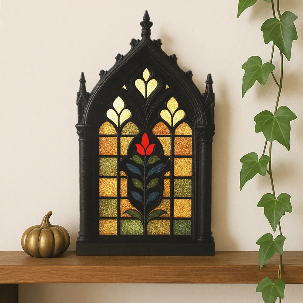 Black wooden Gothic style wall mounted storage rack decoration in three size options