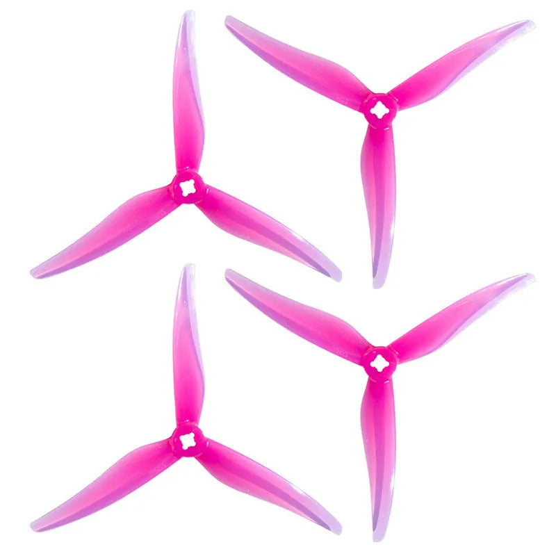 Four PC propellers for toothpick frame, 129.4mm diameter, double hole T-mount, CW/CCW set