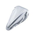 Silver polyester outdoor cycling bike saddle rain cover on a bicycle seat