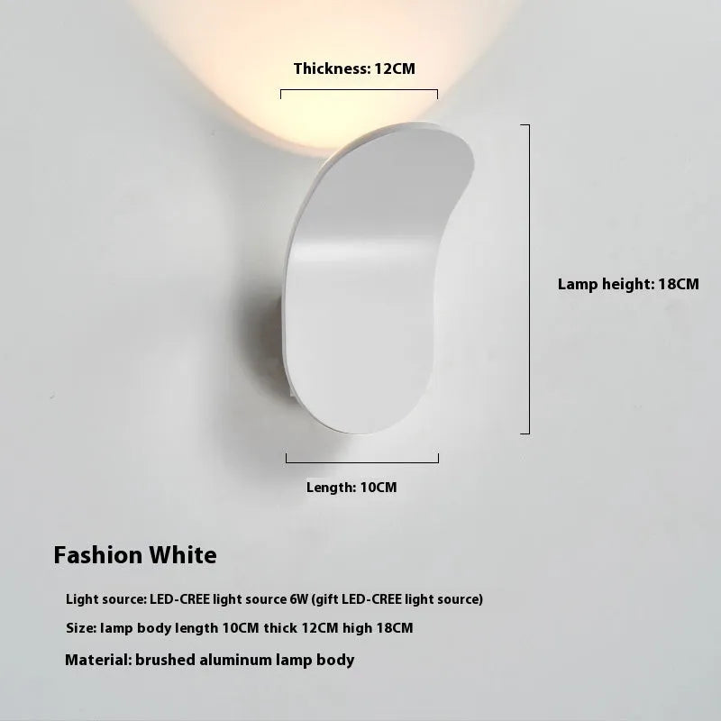 Modern simplicity style wall light bulb in brushed metallic and white colour finishes