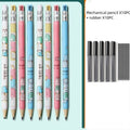 Children's cartoon coloured mechanical pencils with replaceable cores for school writing