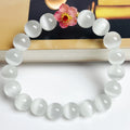 Handmade women's glass beaded bracelet with flower elements in multiple colour options