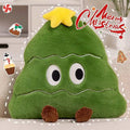 55cm Christmas tree pillow plush sleeping doll in green colour with PP cotton filling