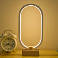 Smart remote control desk lamp with magnetic suspension balance and beech wood holder