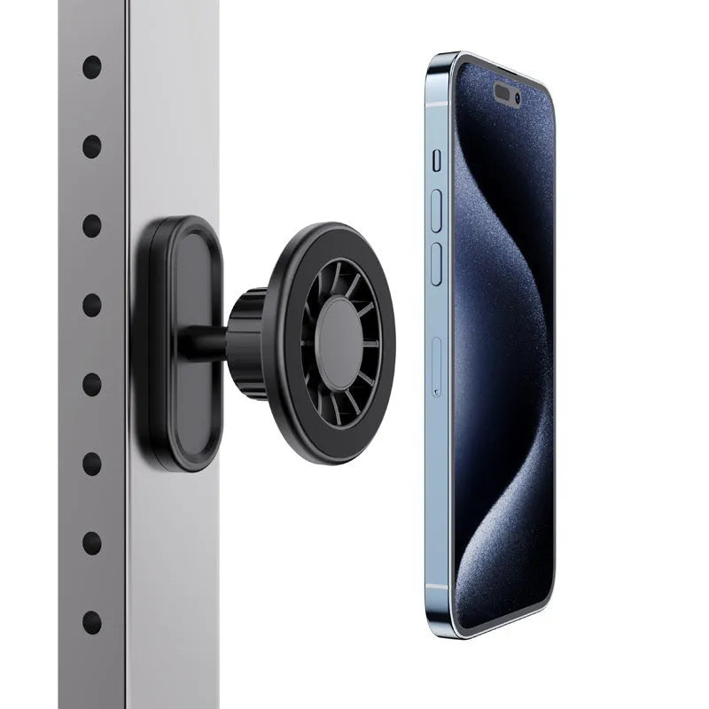 Double-sided magnetic outdoor photography bracket with plastic construction and universal mount