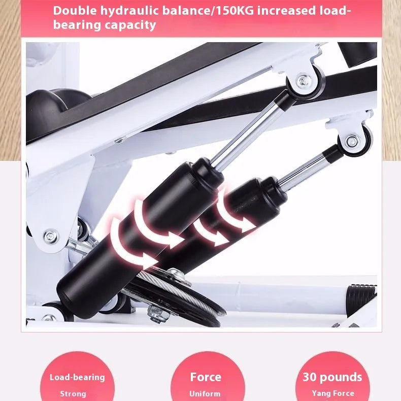 Black multi-action hydraulic elliptical stepper machine 44x36x33cm carbon steel frame