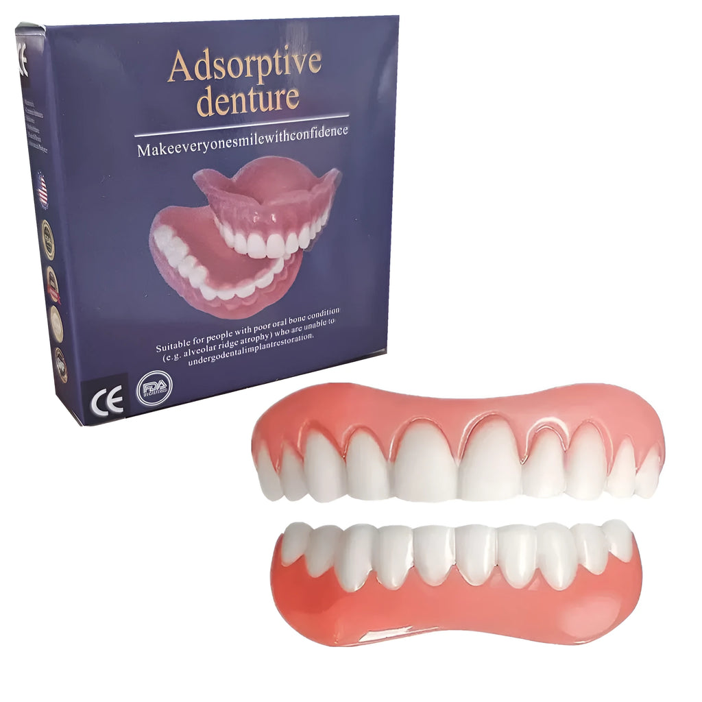 Silicone simulation smile dentures tooth socket dental training model with upper and lower teeth