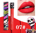 Halloween creative makeup retro matte gold silver lip gloss in test tube skull packaging