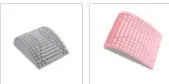 Blue EVA foam back stretcher pillow for lumbar and neck support on a flat surface.