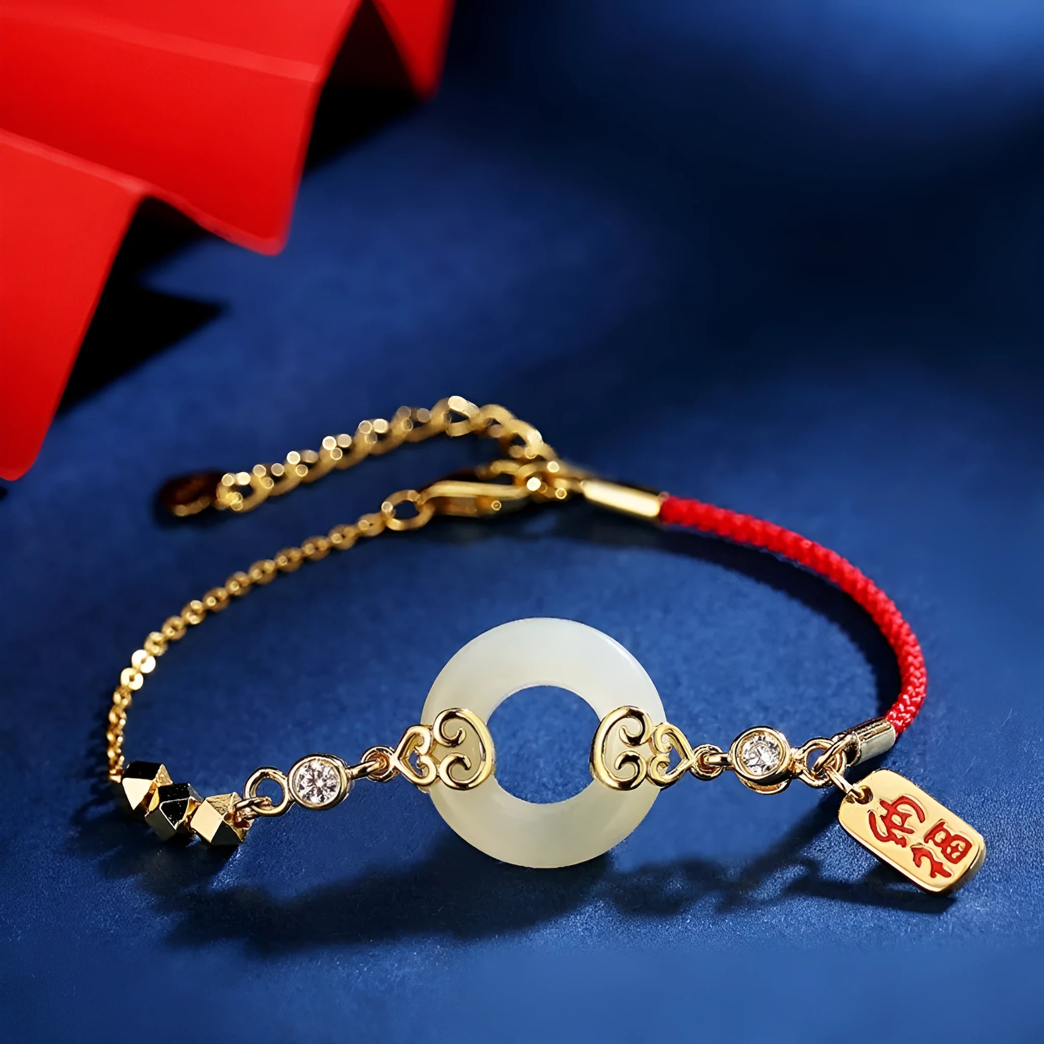 Women's Chinese style Fu Lu jewellery set with hetian jade gourd bracelet, necklace and earrings in sterling silver
