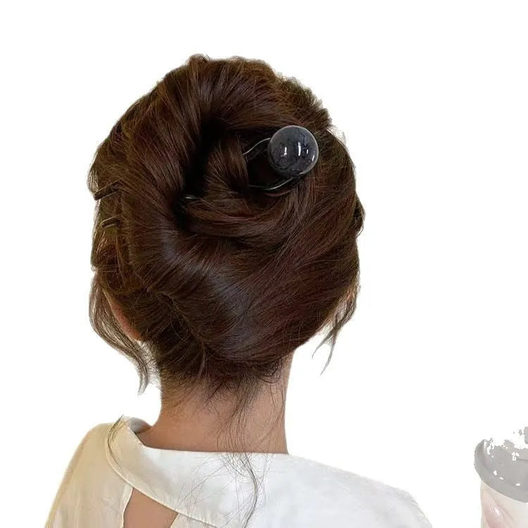 Simple U-shaped acrylic hair barrettes in multiple colour combinations