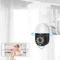 White plastic dome security camera with 3.6mm lens for outdoor wireless surveillance