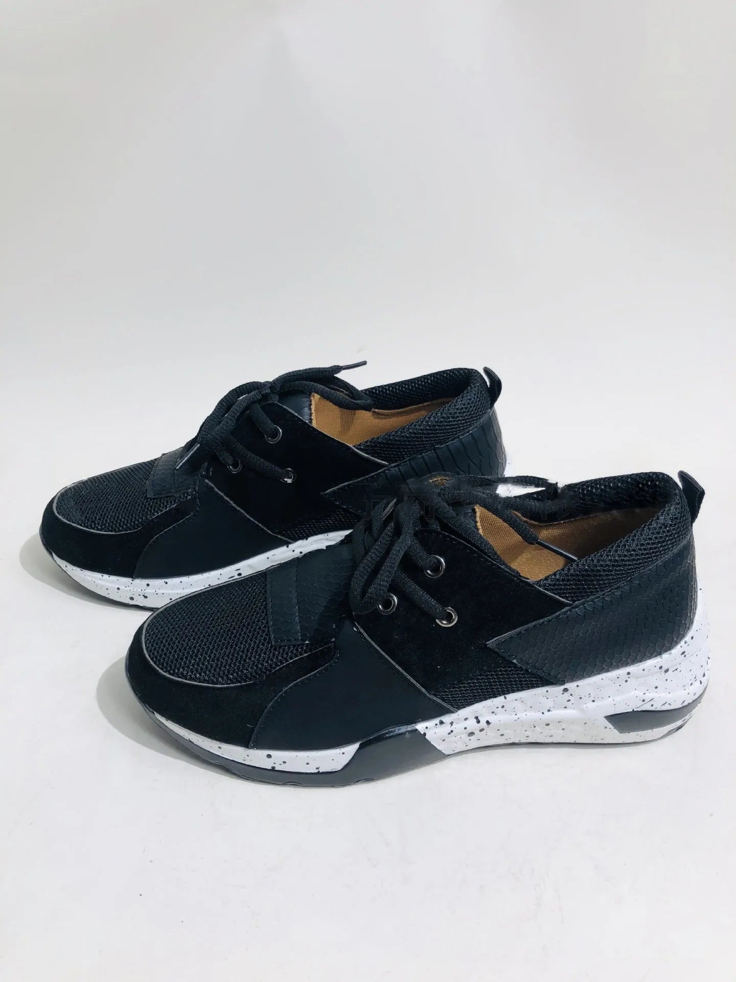 Women's casual suede sneakers with a wedge heel in various colour options