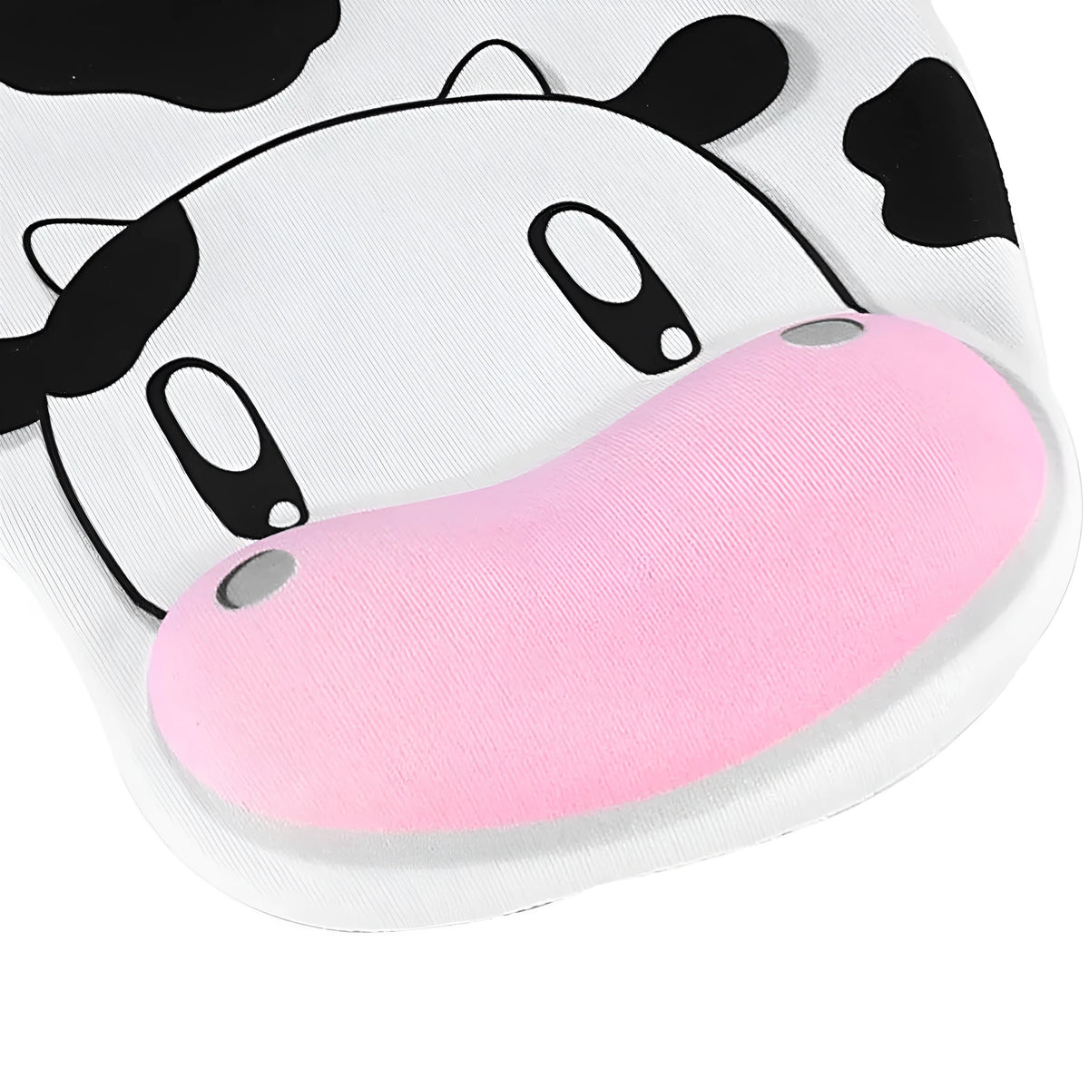 Cow silicone wrist rest mouse pad with soft non-slip surface on a desk