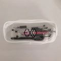 Cheer Around transparent silicone student pencil case with K-Pop print design, 20 cm length, black colour