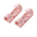 Pack of self-adhesive plastic cable organiser clips in various colours on a surface.