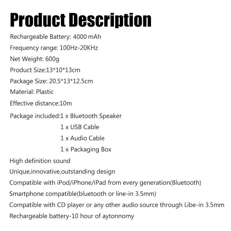 Limited Edition Skull-shaped Wireless Bluetooth Speaker in black, showing compact design.