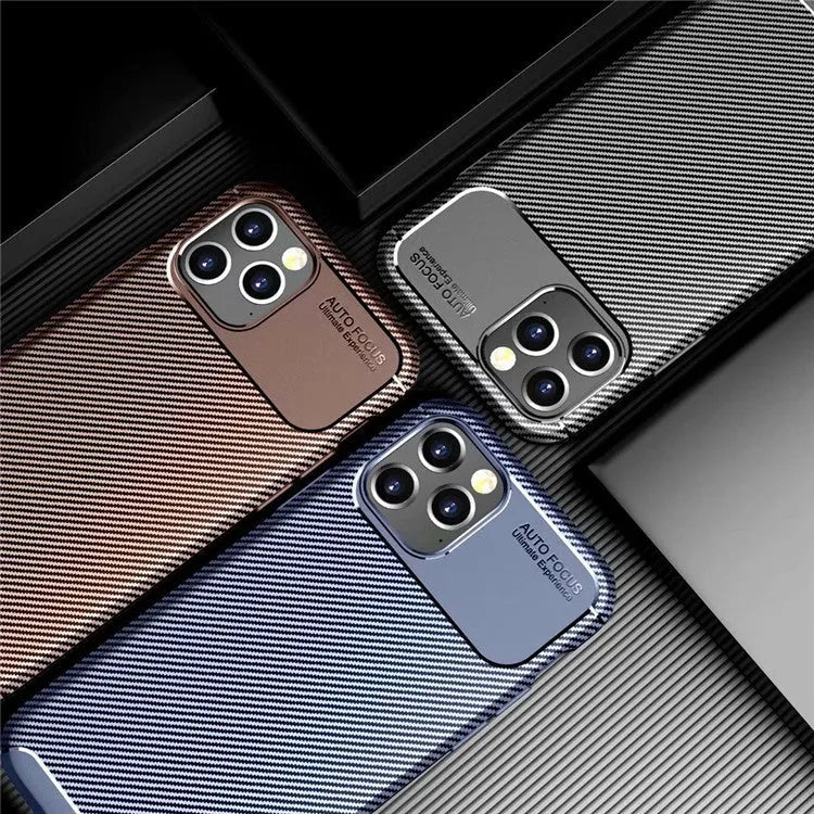 Black silicone protective case on an iPhone 12 smartphone.