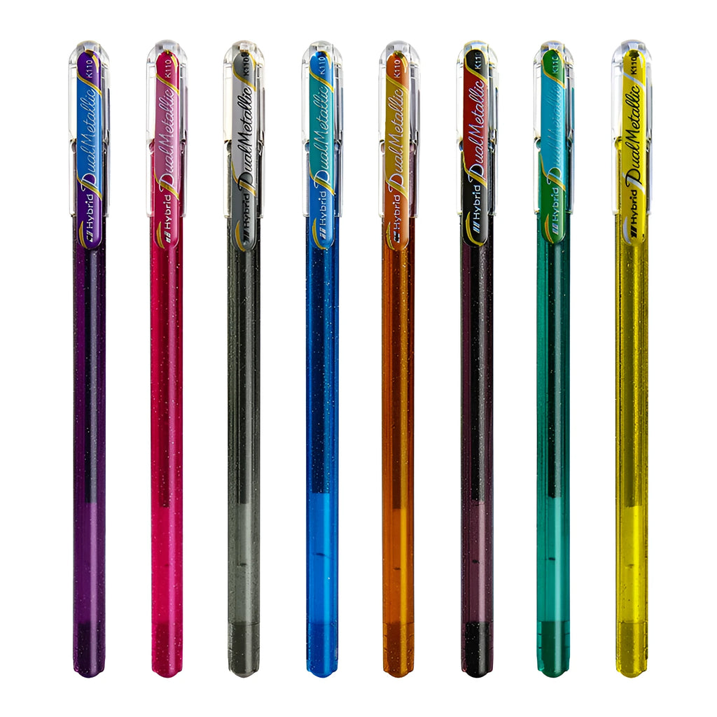Flash 1.0mm gel pen with pearlescent glitter ink in eight colour options