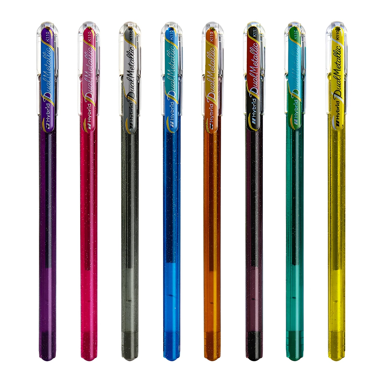Flash 1.0mm gel pen with pearlescent glitter ink in eight colour options