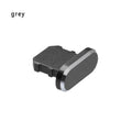 Aluminium alloy iPhone charging port dust plug in gold, silver, blue, red, grey, black, and rose gold colours.