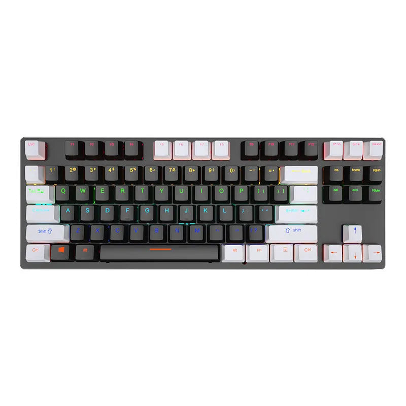 Crack K550 wired green axis mechanical keyboard 87-key USB ABS 360x130x36mm black cyan shaft version