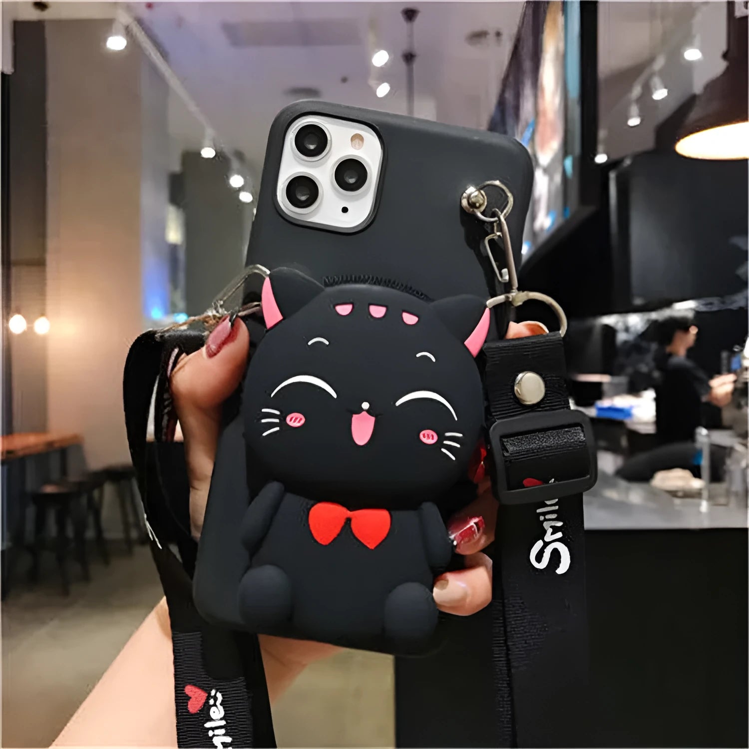 Cartoon camouflage silicone wallet case for Huawei phones with integrated card slot in multiple colours