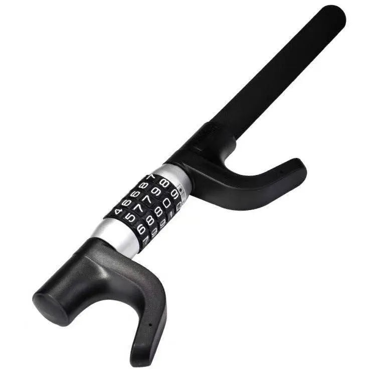 Car anti-theft steering wheel U-lock with password combination in black, blue, and red colours