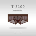 Men's ice silk seamless low waist underwear in solid colours showing ultra-thin sheer nylon fabric