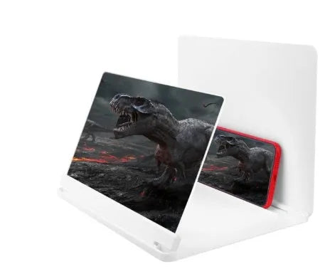 9-inch smartphone screen amplifier with plexiglass lens and universal phone holder