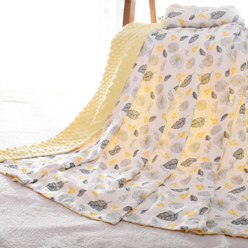 3D bubble baby blanket Doudou blanket 70x110cm with hot-pressed texture for sensory development and security