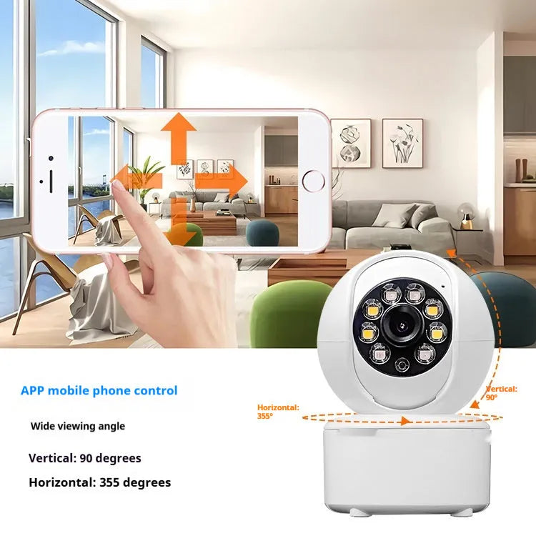 Indoor 1080p panorama security camera with ceiling mount bracket