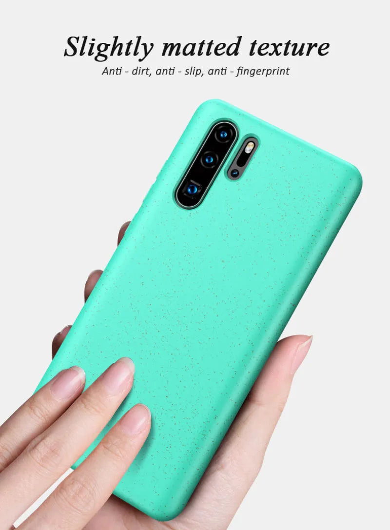 Huawei P30 TPU phone case in army green colour, showing back cover design.