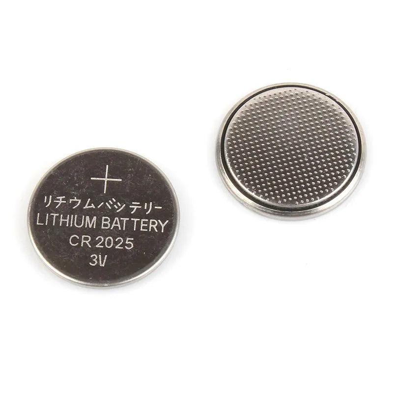 Pack of 3V alkaline button batteries showing CR2032, CR2025, and CR2016 models.