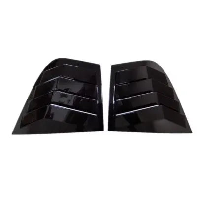 Pair of bright black carbon fiber rear triangle decorations for Kia Stinger