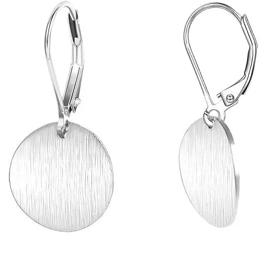 Copper heart shape droplet wafer earrings for women gold colour electroplated finish