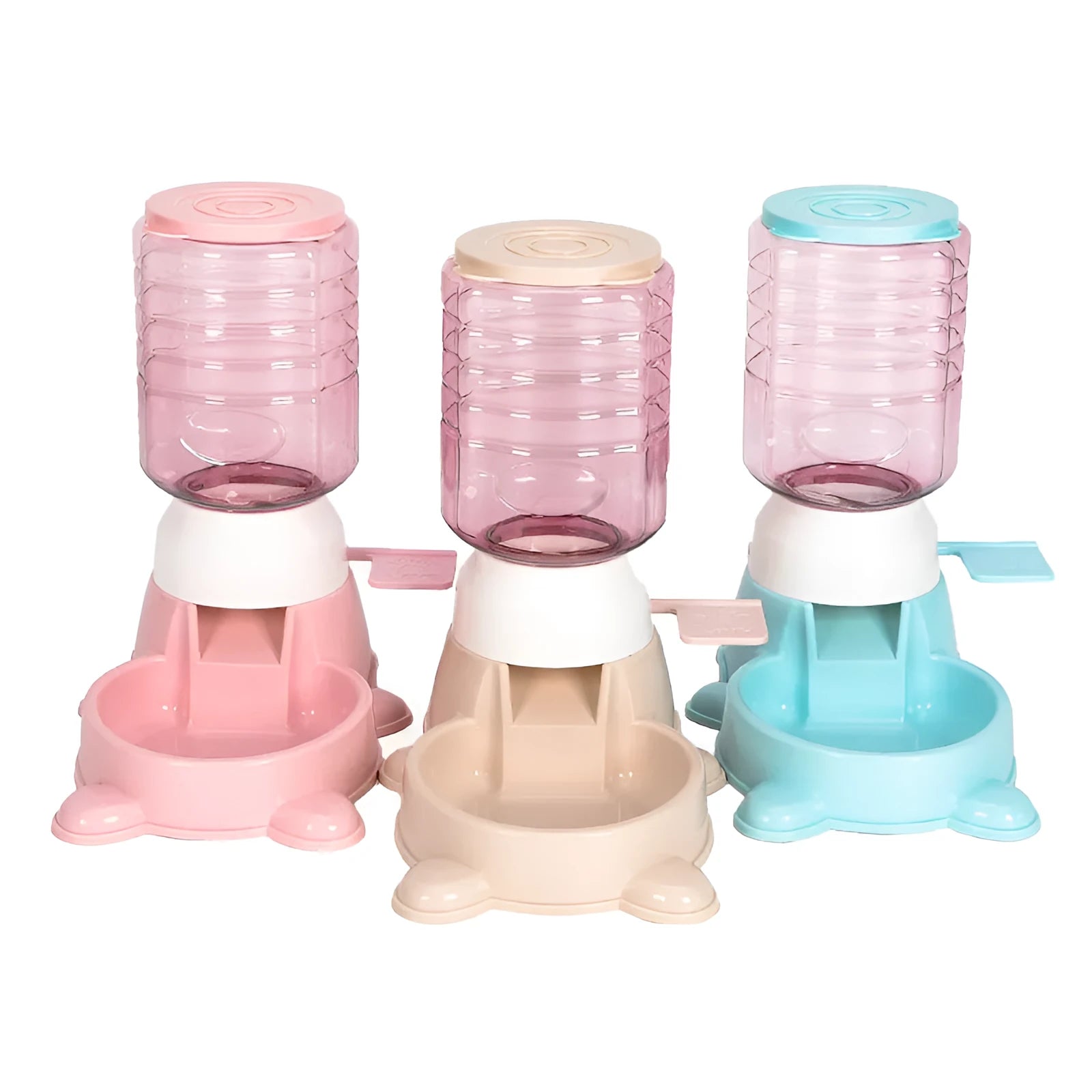 Automatic dog food machine 1.8L puzzle slow feeder in apricot colour with PP and PET materials
