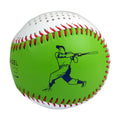 Baseball-style Bluetooth speaker in green colour showing compact design with likely control buttons.